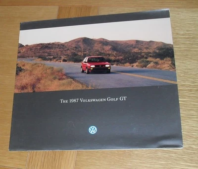 Volkswagen VW Golf GT Brochure 1987 - US Market - Image 1 of 2