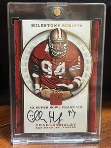 2017 Panini Milestone Scripts Charles Hayley Autogramm 25/25 HOF SF 49ers - Bild 1 von 3
