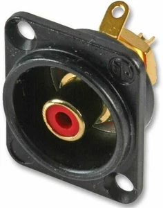 NEUTRIK - Phono D Socket, Zwart, Rood - Afbeelding 1 van 1