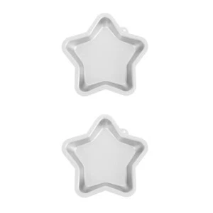 2 Stück fünfzackige Stern-Kuchenformen, antihaftbeschichtet, für Käse, Kuchen, - Bild 1 von 12
