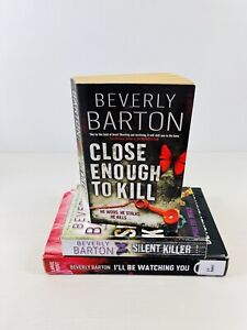 3 x Beverly Barton Books Close Enough to Kill Silent Killer I'll Be Watching You