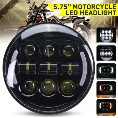 5.75" Inversal Para Faro Moto 5-3/4 Faro LED DRL Luz Señal de Giro Foto 1 de 4