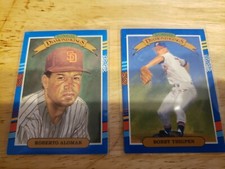 1990 Donruss Diamond Kings #8 Bobby Thigpen & #12 Roberto Alomar **Free S & H**