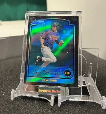 Lew Ford 2003 Bowman Chrome 214 Uncirculated Blue Refractor rookie - Image 1 of 2