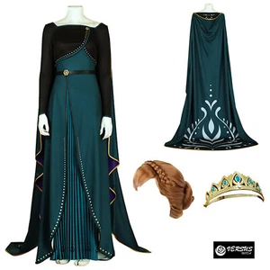Simil Frozen Regina Anna 2 Vestito Carnevale Donna Cosplay Dress FROWOM11 - VM - Picture 1 of 17