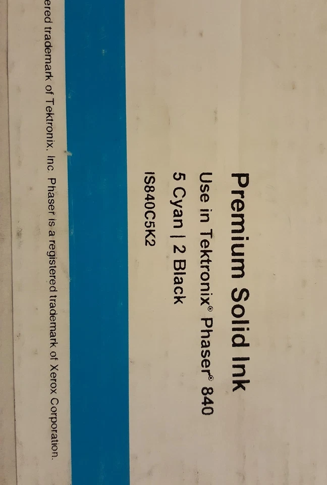Premium solid ink use in Tektronix Phaser 840 1 pk 5cyan + 2 black IS840C5K2 - Image 1 of 1