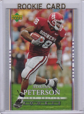 Adrian Peterson ROOKIE CARD 2007 Upper Deck 1st Edition Oklahoma Sooners RC - Image 1 of 2