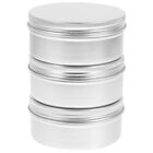 3 Pcs Aluminum Soap Box Travel Food Containers with Lids Balm Candy