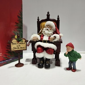 Clothtique Possible Dreams Santa 40 Winks #713711 picture with Santa. With Box - Picture 1 of 16