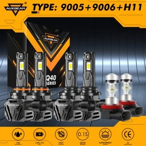 6x AUXBEAM 9005 9006 Q40 30000LM Faro LED H11 Bombillas antiniebla 6500K súper brillantes - Imagen 1 de 12