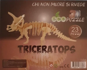 Triceratops - chi non muore si rivede - Modellino - Eco Puzzle 3D - Nuovo - Imagen 1 de 2