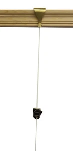 STAS Zipper + BRASS Moulding Hooks + Perlon Nylon Clear cable Traditional Rail - Picture 1 of 1