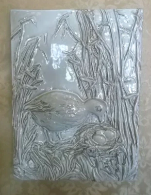 Mattonella ceramica Domenico Matteucci Faenza '900 modernariato - Immagine 1 di 4