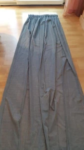 1x Seitenschal Übergardinne Vorhang grau mit silber,Fertigmaß 55 x 222 cm - Bild 1 von 11
