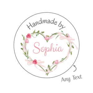 Personalised business wedding handmade homemade craft party Stickers label 1303h - Picture 1 of 6