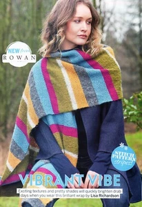 ~ Pull-Out Knitting Pattern For Lovely Colourful Textured Striped Wrap ~ - Picture 1 of 2