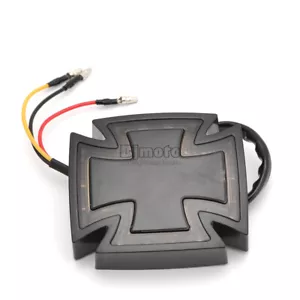 12V 1W Cross LED Running Brake Light Rear Taillight For Harley Choppers Bobbers - Bild 1 von 10