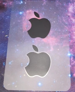 NEW Black Apple Logo Decal - Genuine OEM - 2 Stickers - From MacBook M1 box - Picture 1 of 1