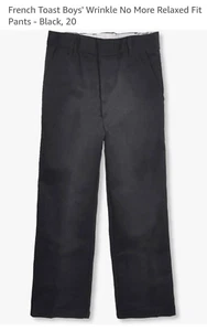 NWT French Toast Relaxed Fit Boys School Uniform Pants: Wrinkle no More: Navy Bl - Picture 1 of 7