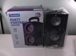 Tpyesss Party Portable Bluetooth Speaker - 80w New Open Box Tested - Picture 1 of 5