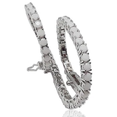 Bracciale tennis mm 3 in argento 925 rodiato con zirconi bianco crystal cm 21 - Immagine 1 di 4