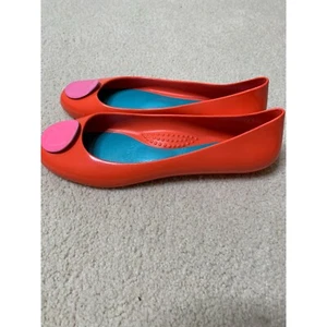 OKA b Women's Coral Rubber Slip On Ballet Flats Jelly Shoes Size 6 - Picture 1 of 10