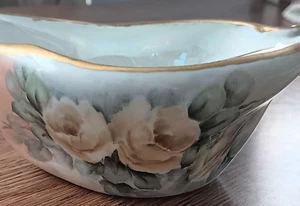 Limoges La Seynie PP Bowl, Dish France White With Floral Yellow Roses Gold Trim - Picture 1 of 9