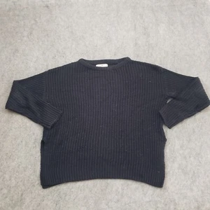 H&M Sweater Womens Small Black Long Sleeve Knit Casual Preppy Sweatshirt Ladies - Picture 1 of 10