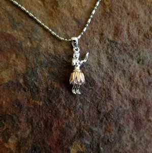 Hawaii Schmuck 925 Sterling Silber Hula Tänzerin mit Kupfer Rock Anhänger SP49206 - Bild 1 von 2