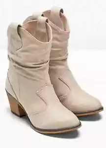 Freemans Taupe Cowboy Blockabsatz Stiefeletten UK 8 (F650) - Bild 1 von 3
