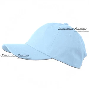 Baseball Cap Washed Cotton Adjustable Dad Hat Polo Style Plain Solid Blank Mens - Picture 1 of 29