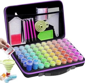 ARTDOT 5D Diamond Painting Zubehör Boxen 60 Stück Aufbewahrungsbox Steine Perlen - Bild 1 von 12
