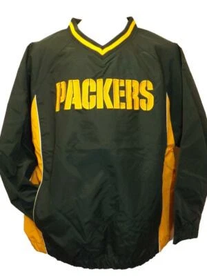 Chaqueta Reebok Rompevientos Mediana M Green Bay Packers Jóvenes Niñas Nueva Remendada Foto 1 de 4