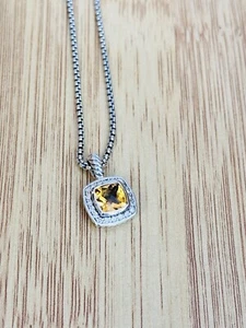 DAVID YURMAN PETITE ALBION CITRIN DIAMANT HALSKETTE - Bild 1 von 4