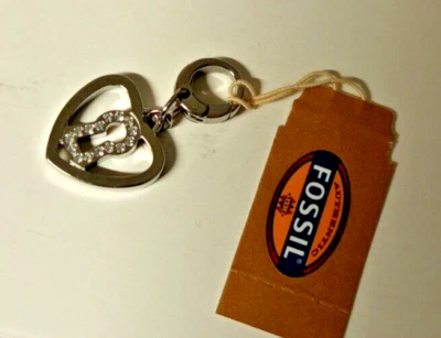 Fossil Anhänger Charms JF87590040 Herz mit Schloss Zyrkonia Neu - Bild 1 von 4