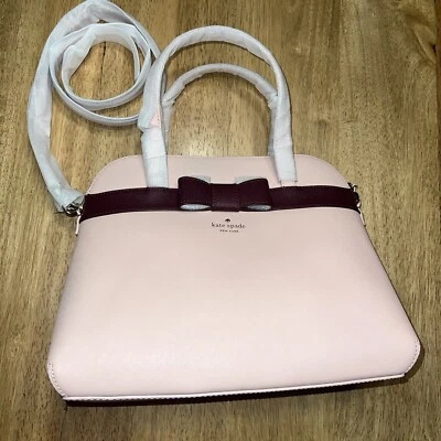 ¡NUEVO! Kate Spade New York Rosa Julita Kirk Park Arco Saffiano Bolso Monedero Bolso de Mano Foto 1 de 4