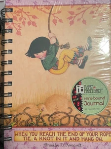 Mary Engelbreit 80 pg Wire Bound Journal 5x7 "The End of your rope tie a knot" - Picture 1 of 2