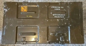 Vintage Brown Metal Ammo Box For Cannon 25L X 13W X 7H - Picture 1 of 7
