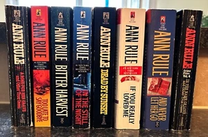 TRUE CRIME 8 Paperback Lot By ALL TIME GREAT Author Ann Rule Non Fiction - Picture 1 of 3