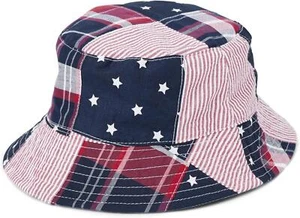 Gymboree Girls Reversible Cotton Bucket Hat Red / White / Blue 6-8 - Picture 1 of 5