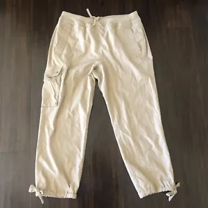 Lauren Ralph Lauren Ative Beige Cropped Knotted Hem Pants size:12 - Picture 1 of 11