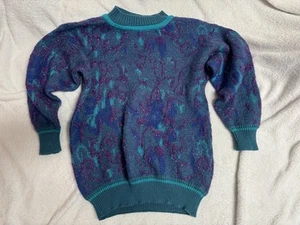 Vintage Mondi Pullover 80er Style Lametta Design Gr. 40 - Bild 1 von 6