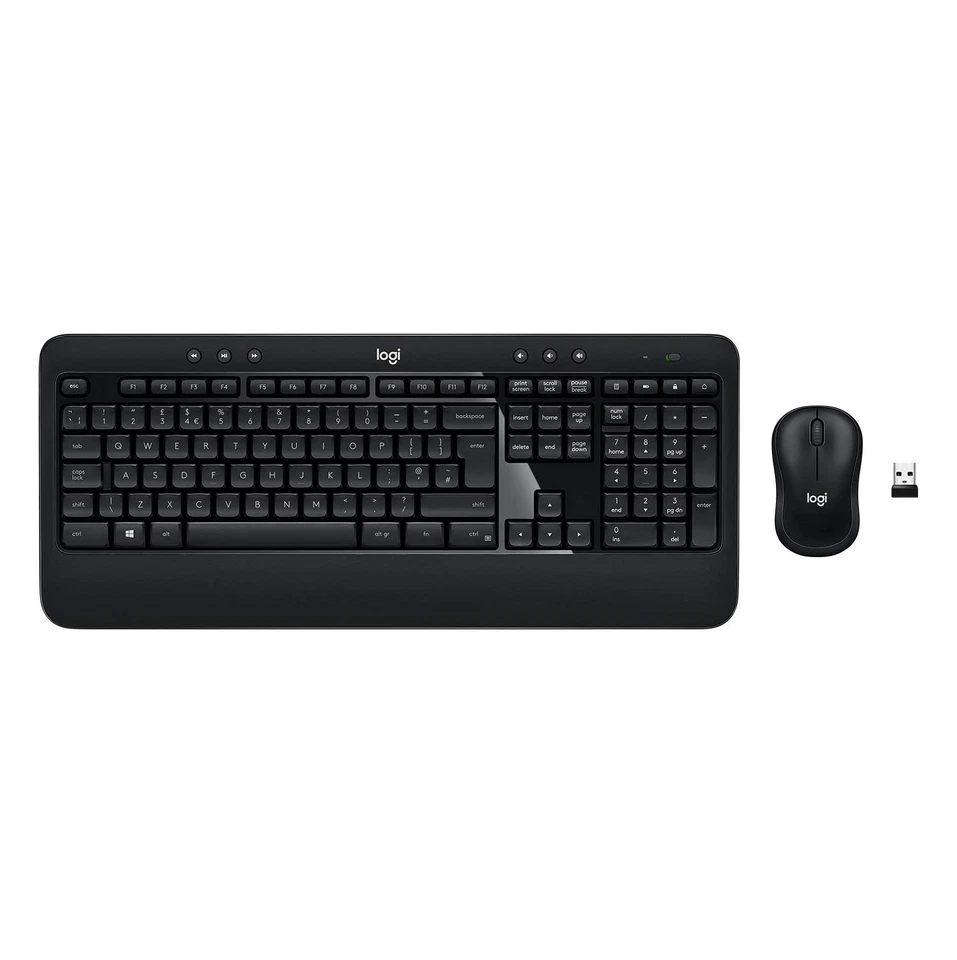 Logitech Advanced Combo Wireless Keyboard and Mouse, QWERTY UK English Layout -  - Image 1 of 4