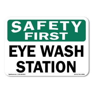 Eye Wash Station OSHA ANSI Sign Metal Plastic Decal - Picture 1 of 6