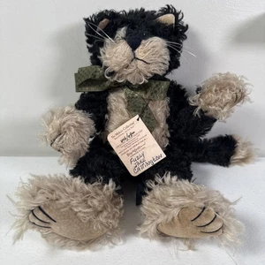 1999 The Boyds Mohair Bear Collection Cat Fuzzy Jake Cattington w/Halloween swea - Picture 1 of 12