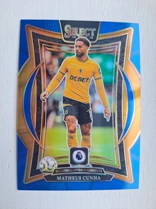 2024/25 Panini Select Premier League Soccer Matheus Cunha Blue Prizm - Picture 1 of 2
