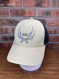 Yeti Cooler Built For The Wild Buck Antlers Logo Mesh SnapBack Hat Outdoors - Picture 1 of 8