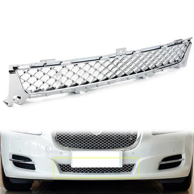 Chrome Front Bumper Lower Center Grille Mesh Grill For Jaguar XJ 2010-2015 2014 - Imagem 1 de 4