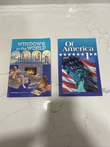 2 abeka grade 5 reading books, of america 1,& windows to the world - Bild 1 von 2