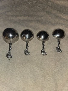 Ganz Fall Leaves Harvest Silver Tone 4 Piece Measuring Spoon Set Enamel - Picture 1 of 6